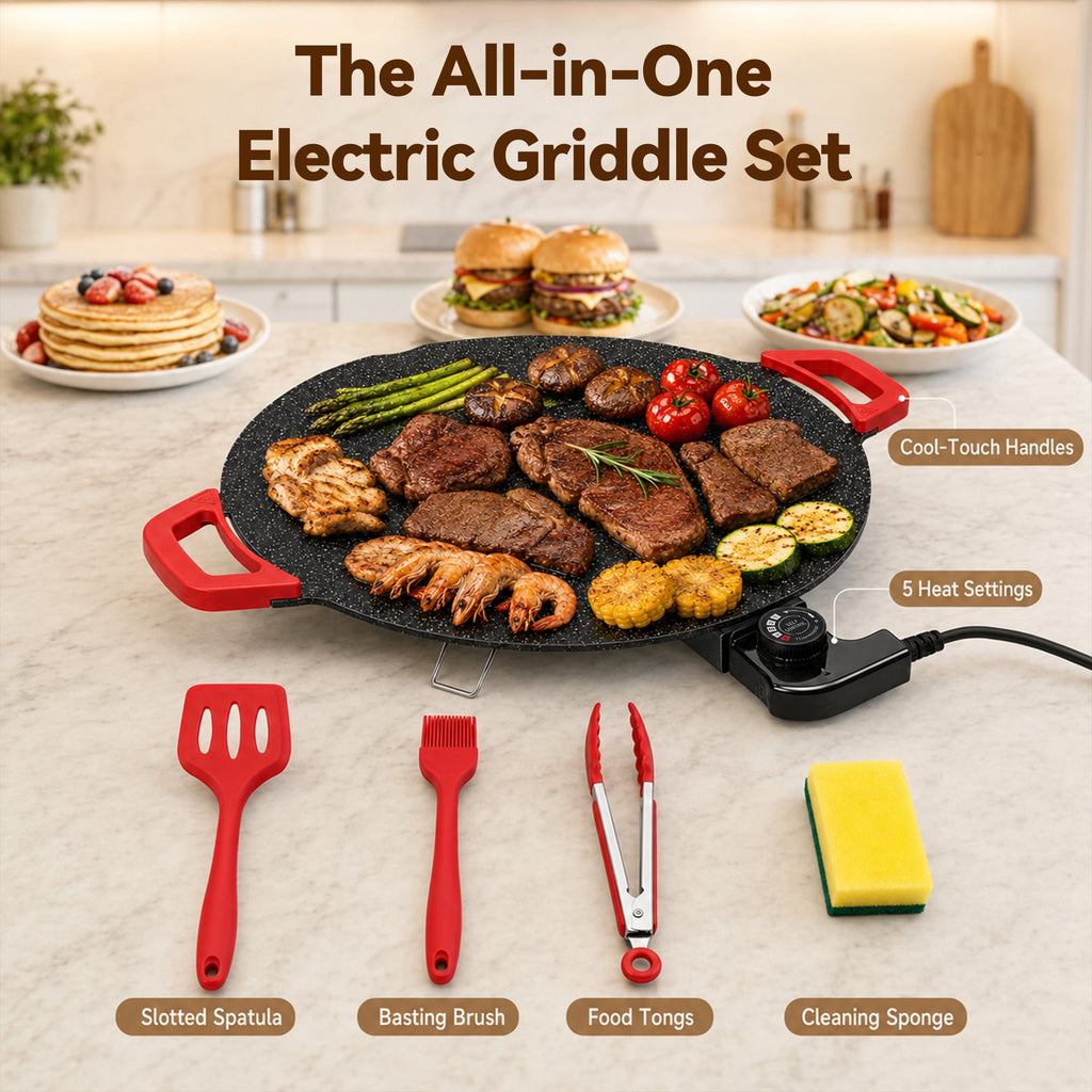 PRTYY 16 in Electric Griddles Grill, Kitchen Appliances, Home Cooking Grill